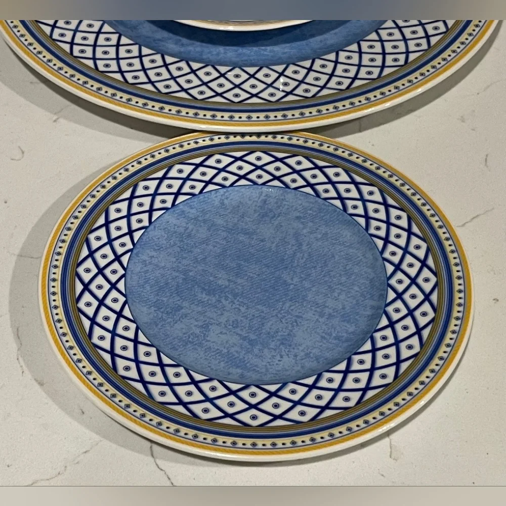 4 Pc Table Setting ‎ Villeroy & Boch Vintage Perpignan Discontinued Pattern EUC